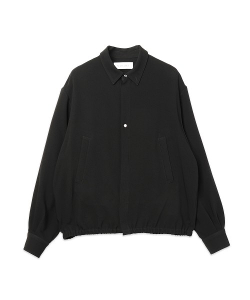 Triacetate Airy Cloth Long Sleeve Shirt Blouson