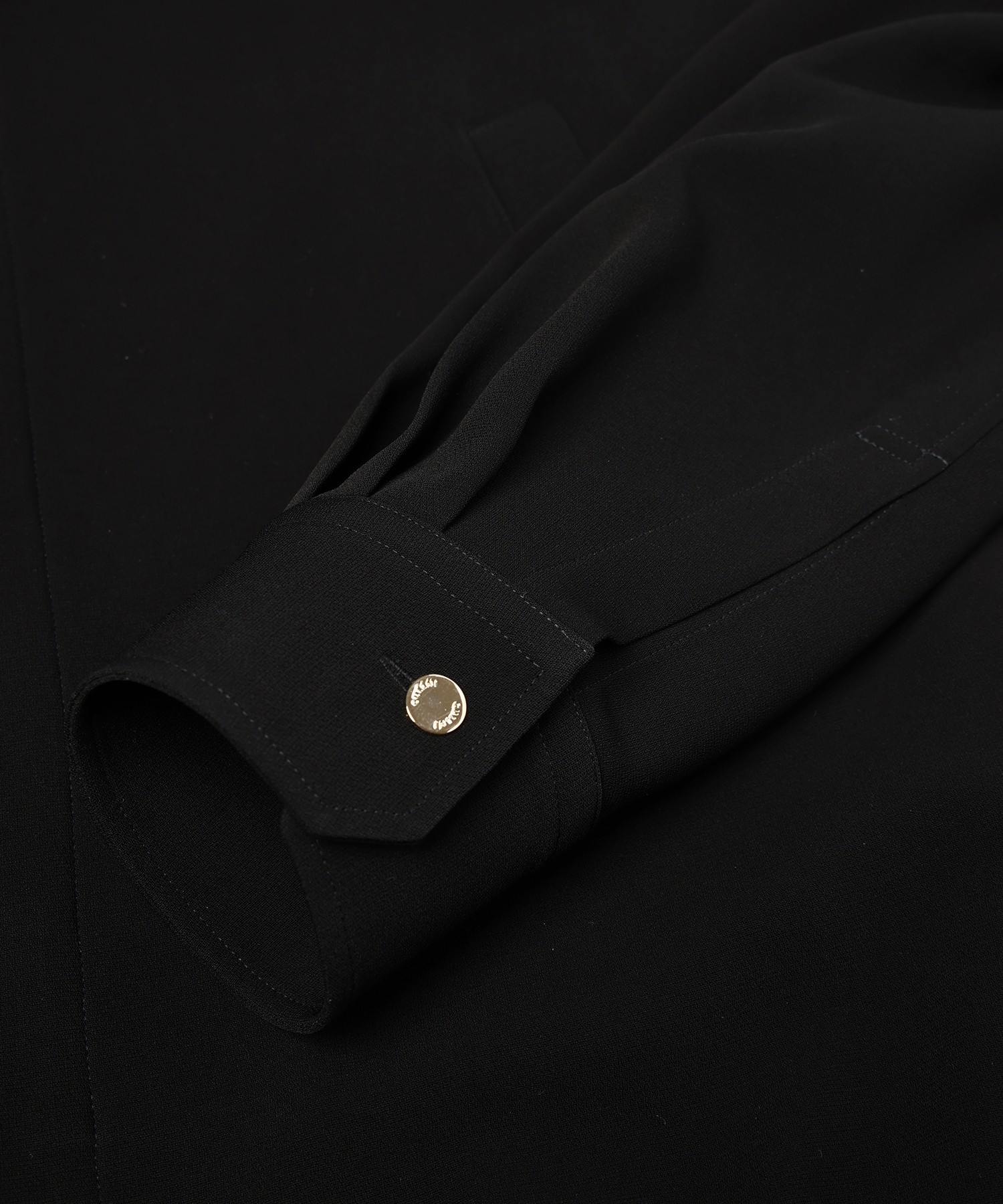 Triacetate Airy Cloth Long Sleeve Shirt Blouson