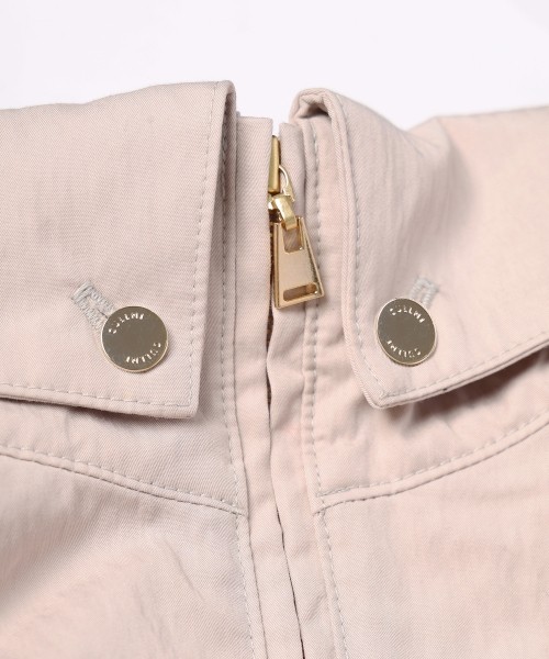 Cotton Nylon Gabardine Structured Stand Collar Anorak Pullover