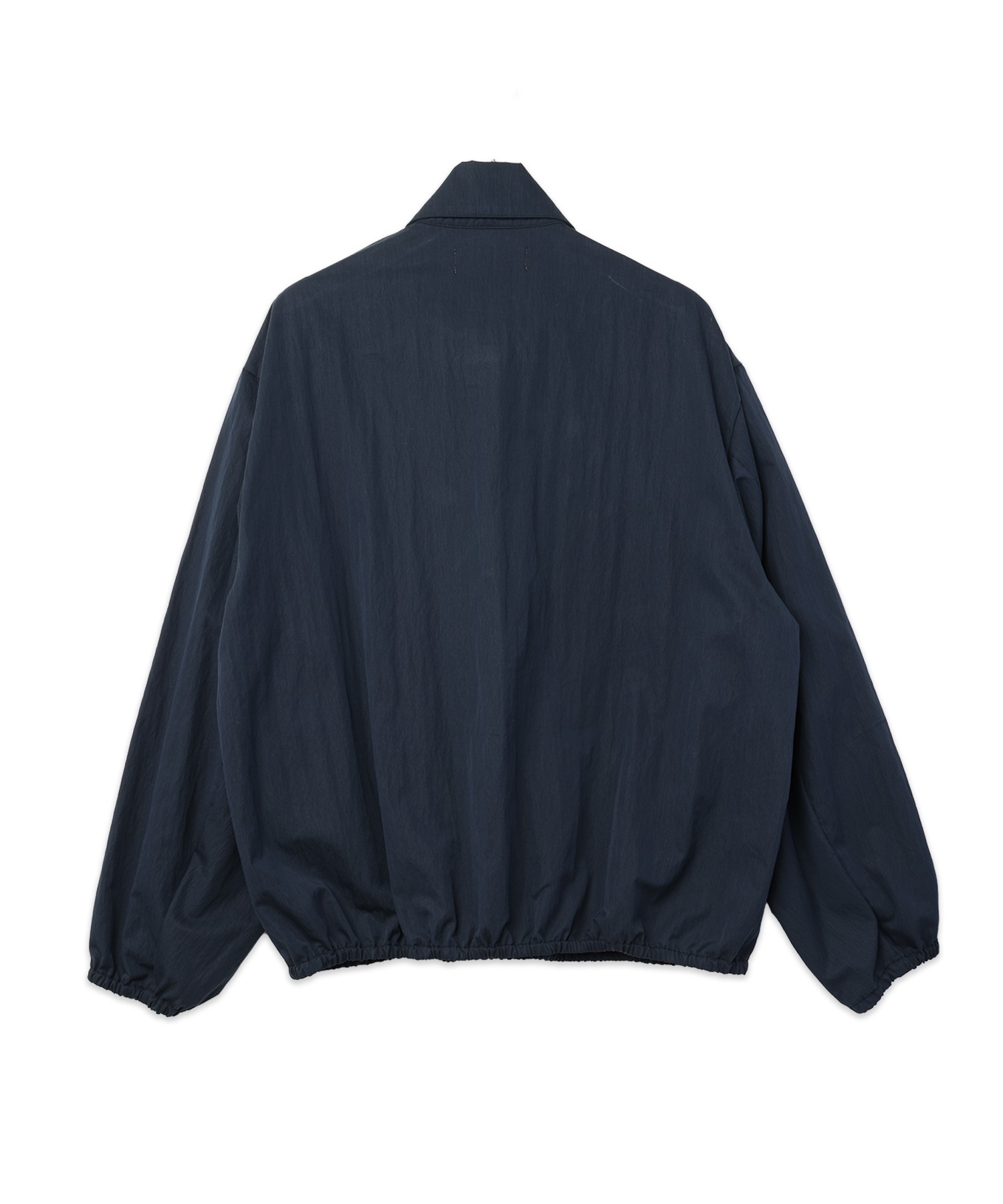 Cotton Nylon Gabardine Structured Stand Collar Anorak Pullover