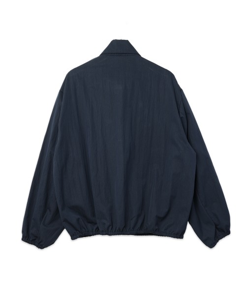 Cotton Nylon Gabardine Structured Stand Collar Anorak Pullover