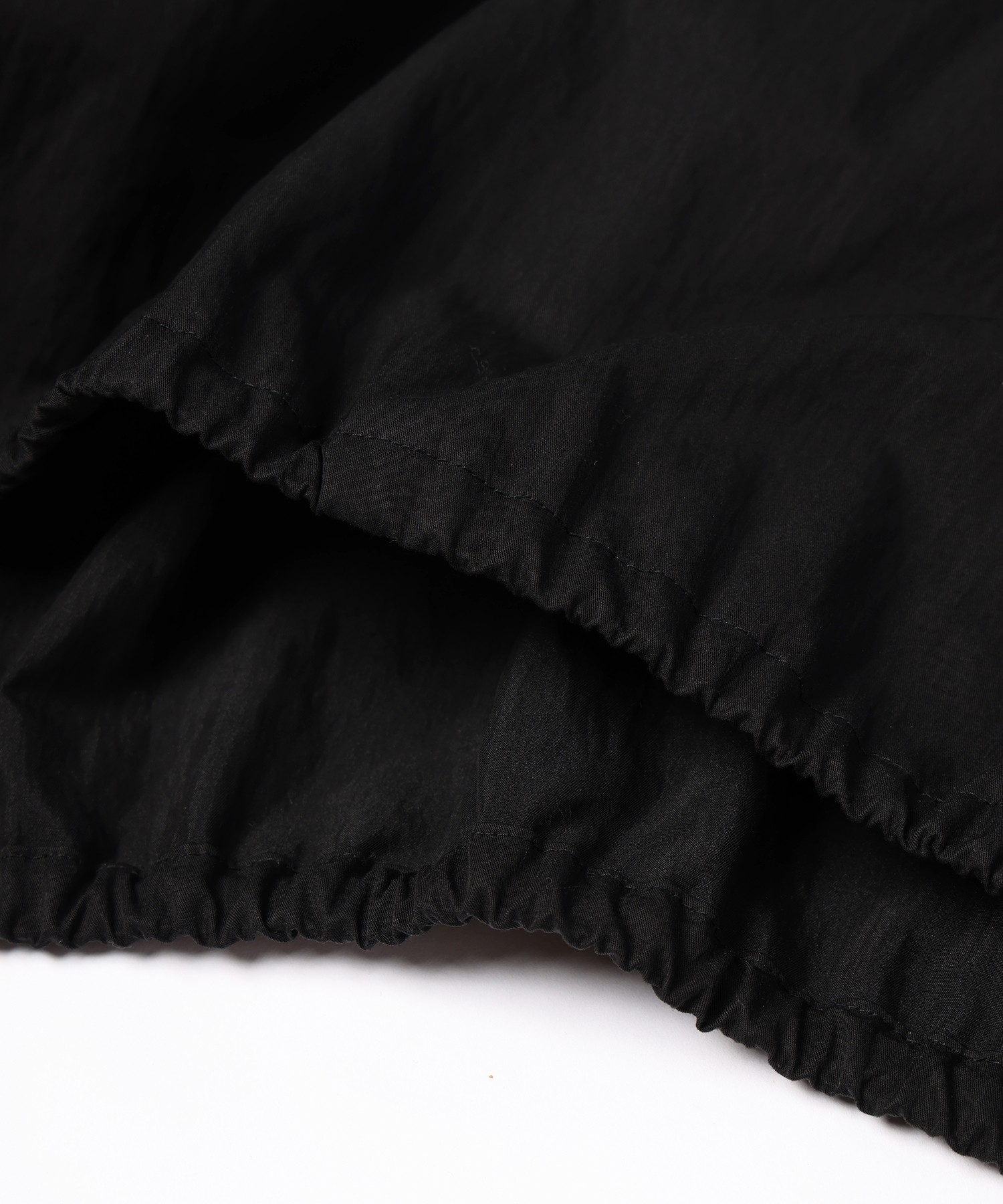 Cotton Nylon Gabardine Structured Stand Collar Anorak Pullover
