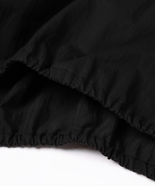 Cotton Nylon Gabardine Structured Stand Collar Anorak Pullover
