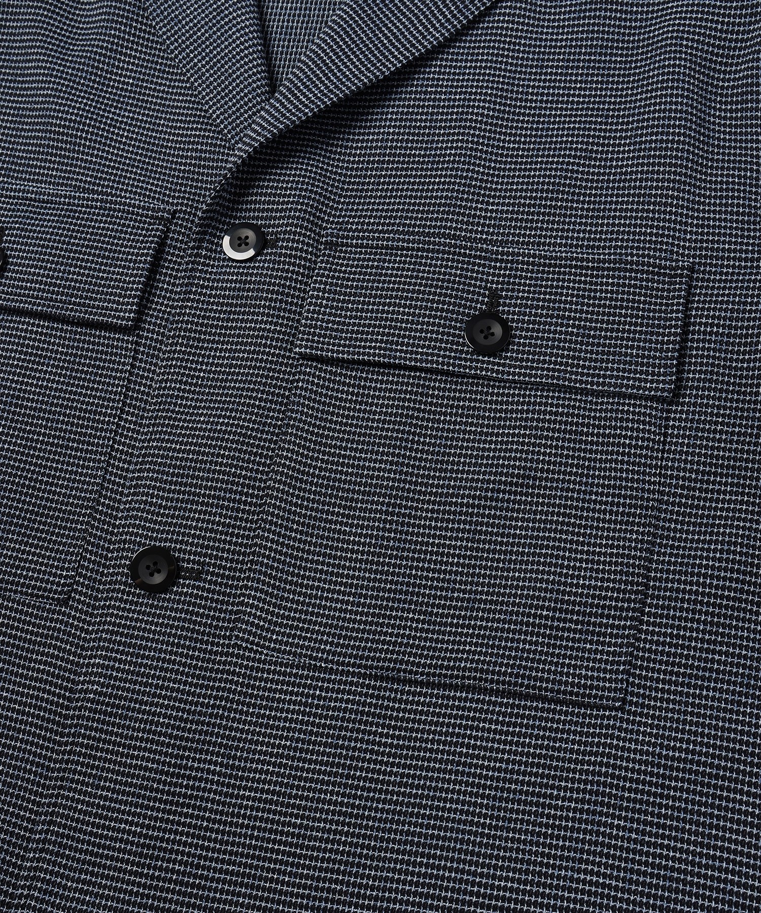 Mix Yarn Mesh Notched Lapel Shirt Blouson