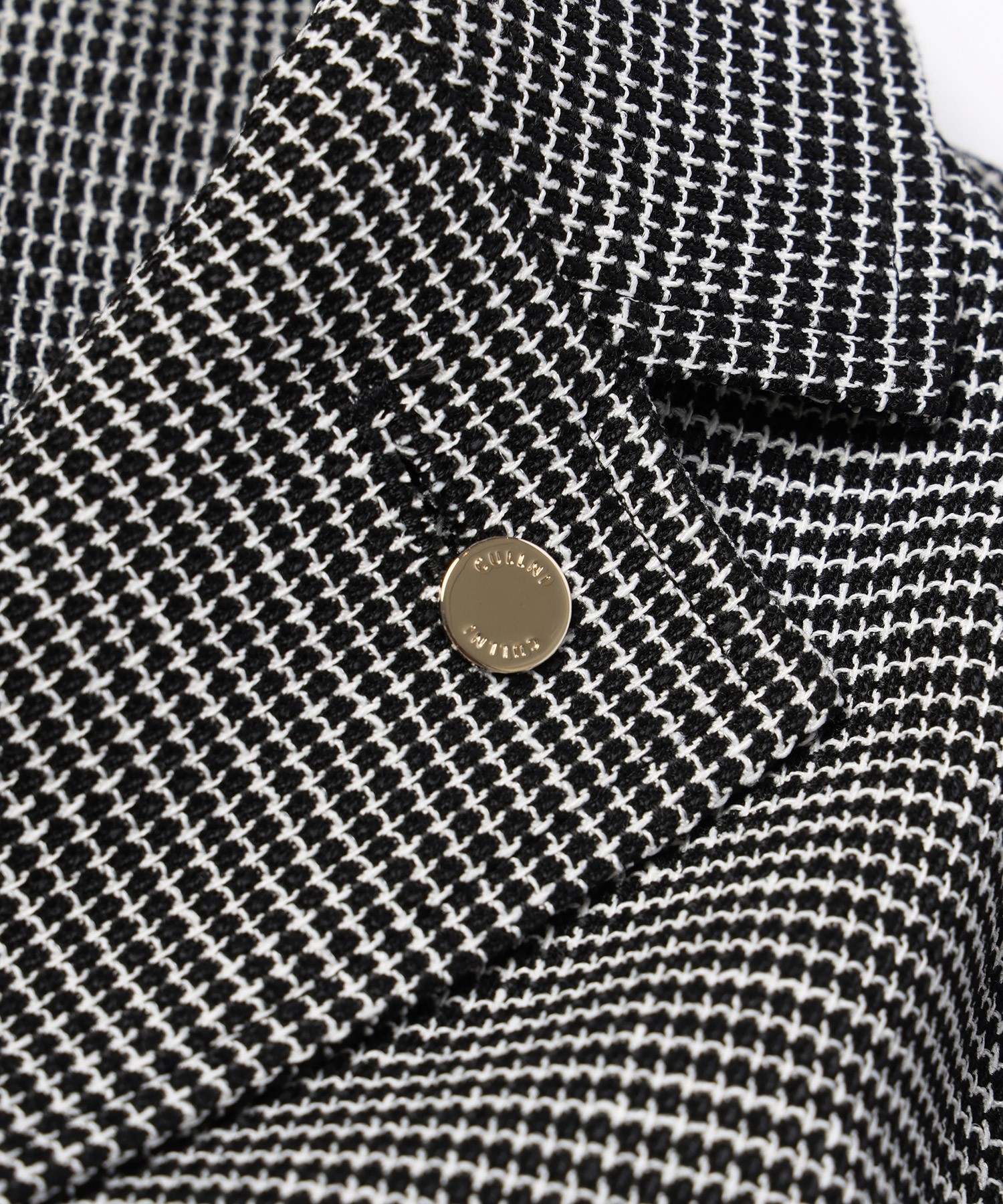 Mix Yarn Mesh Notched Lapel Shirt Blouson