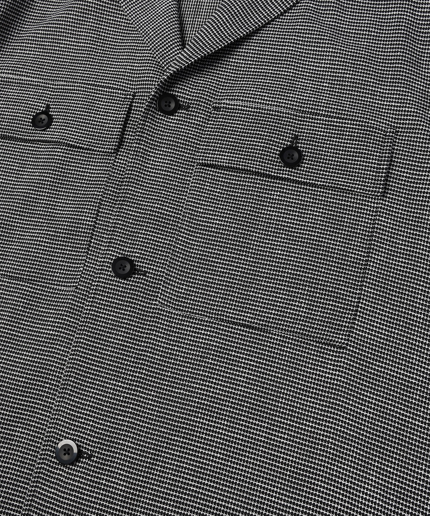 Mix Yarn Mesh Notched Lapel Shirt Blouson