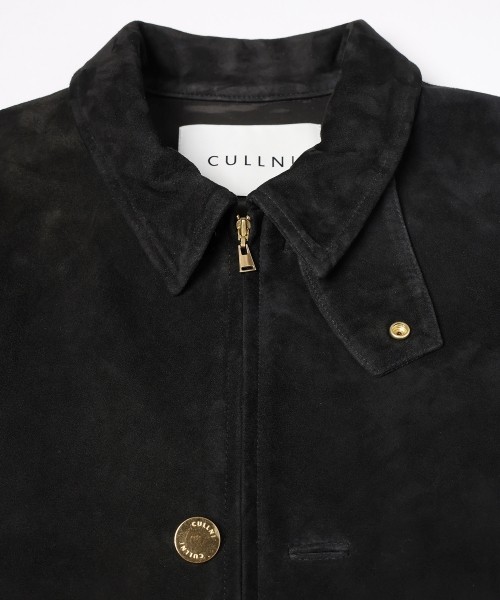 Silky Suede Zip & Button Convertible Blouson