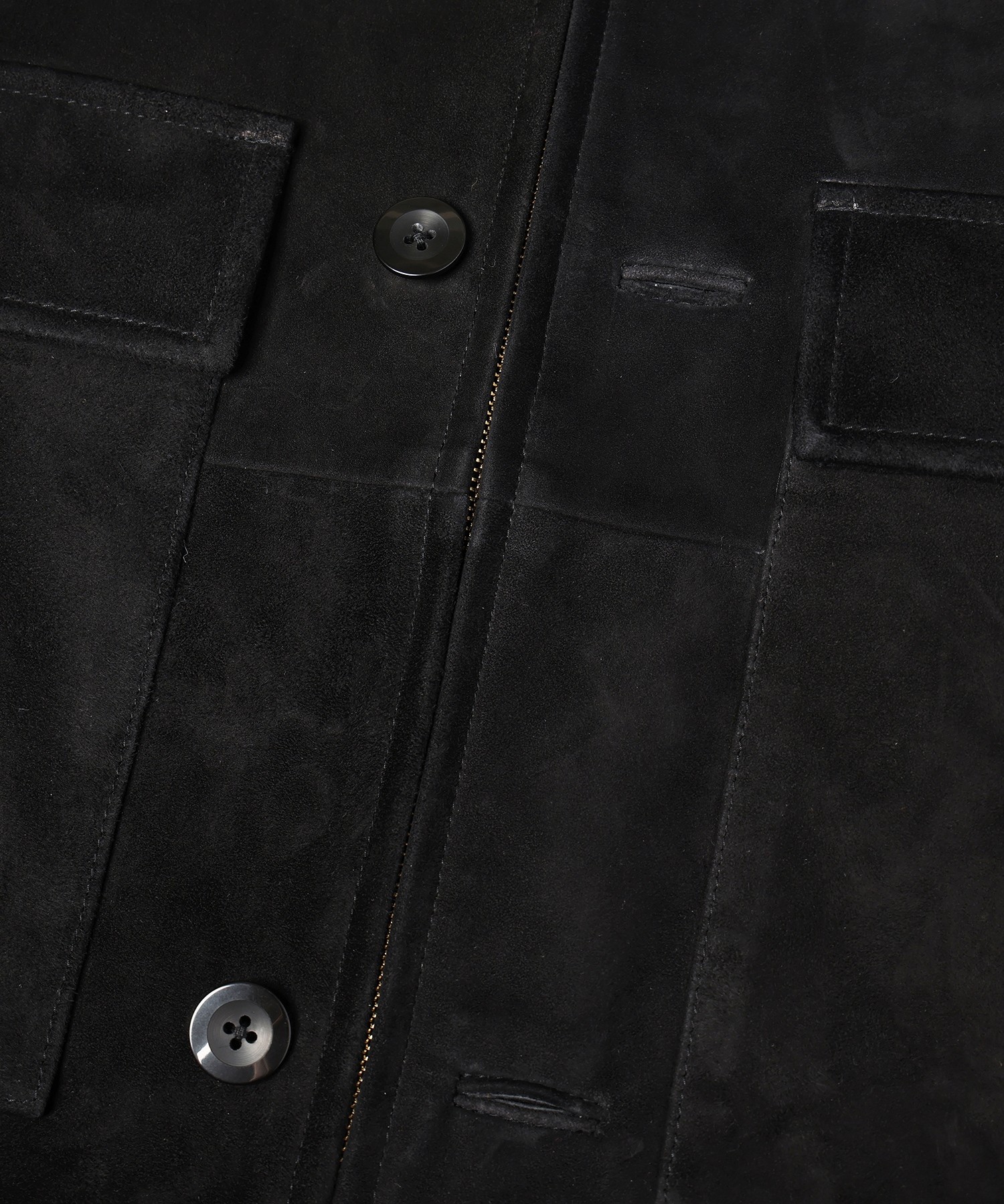 Silky Suede Zip & Button Convertible Blouson