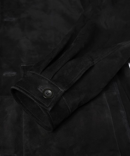 Silky Suede Zip & Button Convertible Blouson