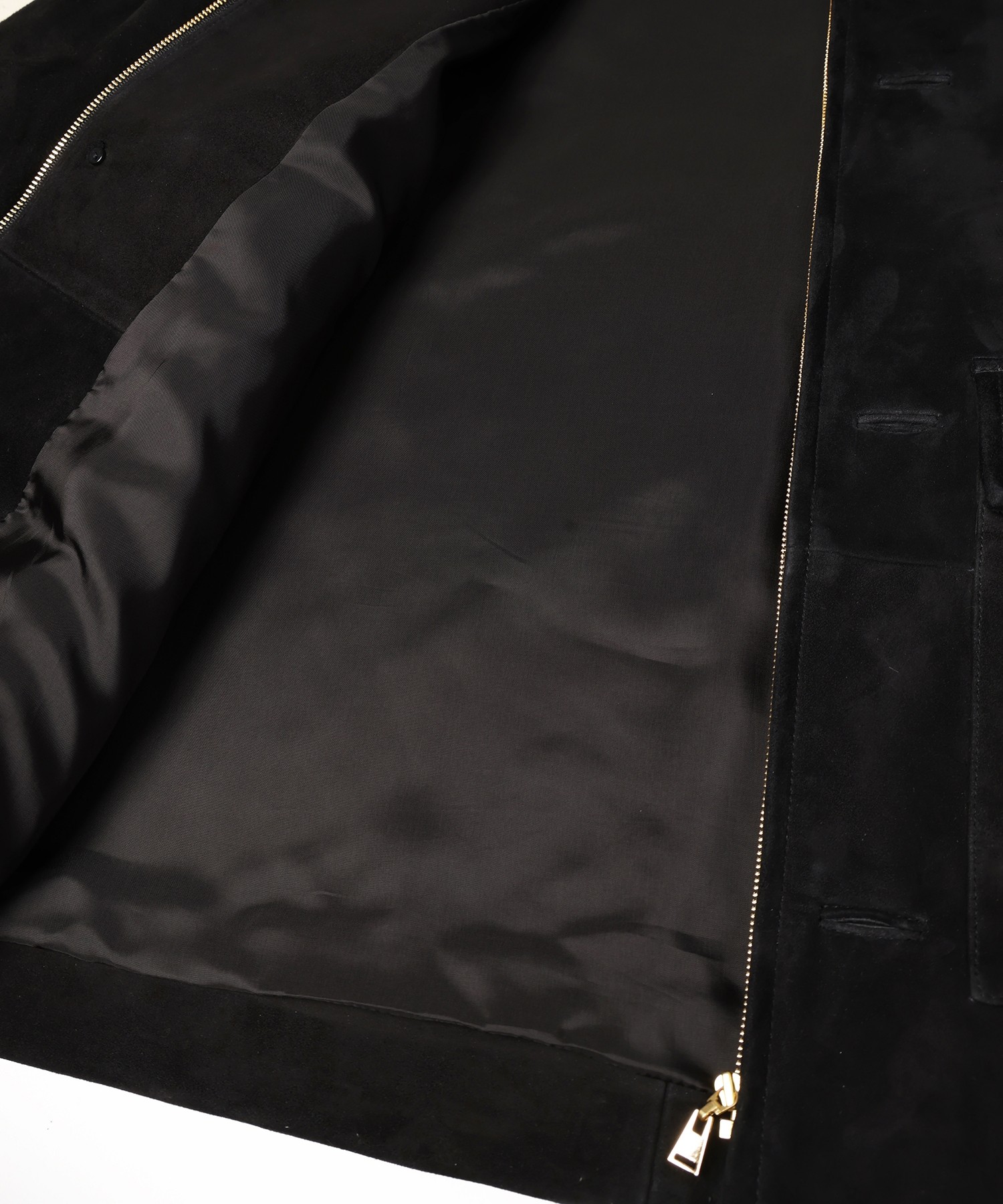 Silky Suede Zip & Button Convertible Blouson