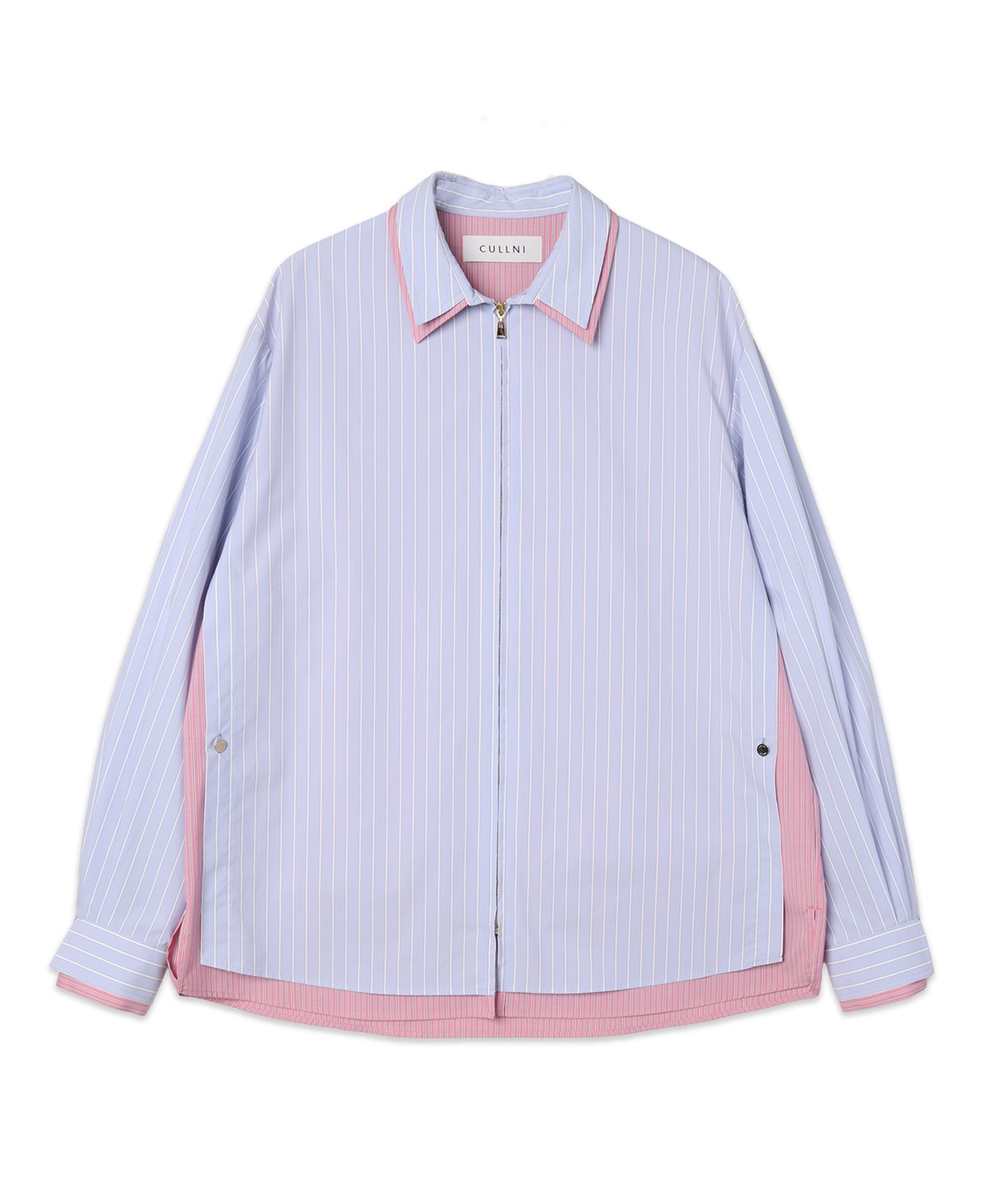 Stripe Typewriter Layered Long Sleeve Shirt