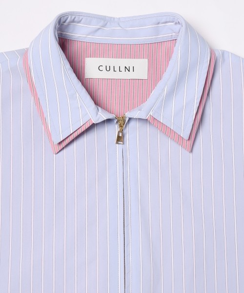 Stripe Typewriter Layered Long Sleeve Shirt