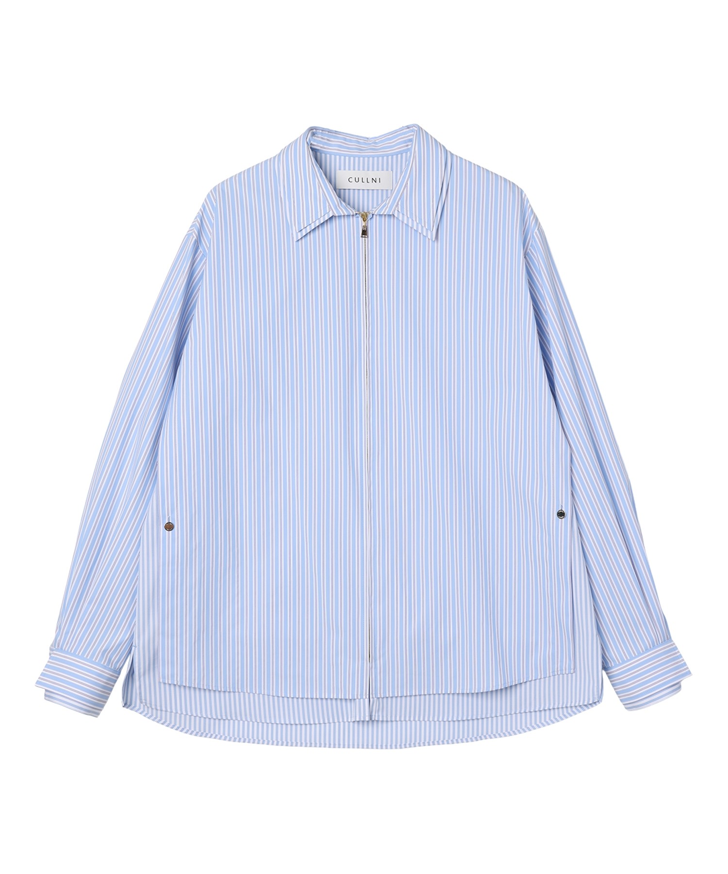 Stripe Typewriter Layered Long Sleeve Shirt