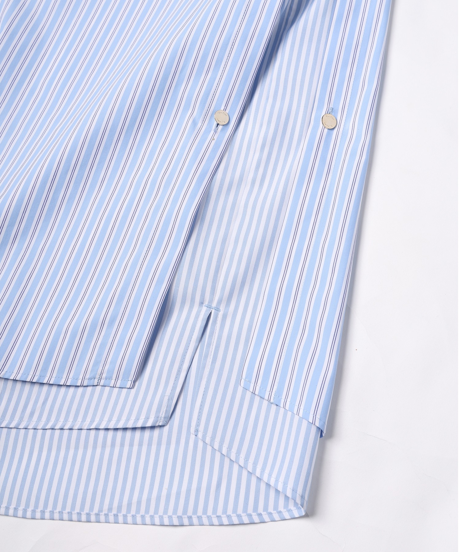 Stripe Typewriter Layered Long Sleeve Shirt