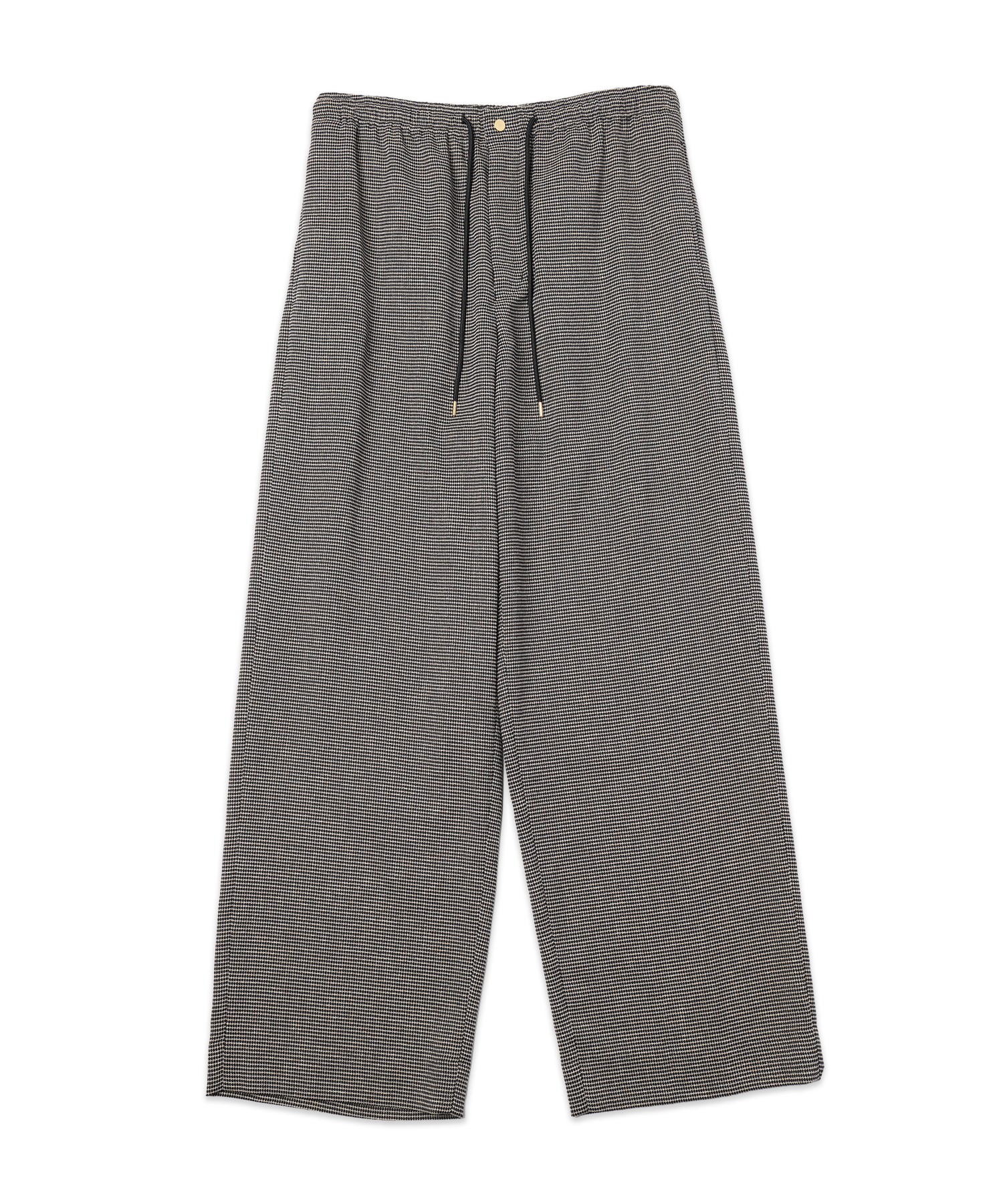 Mix Yarn Mesh Drawstring Wide Pants