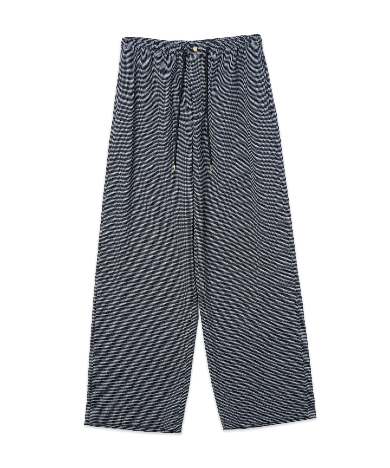 Mix Yarn Mesh Drawstring Wide Pants