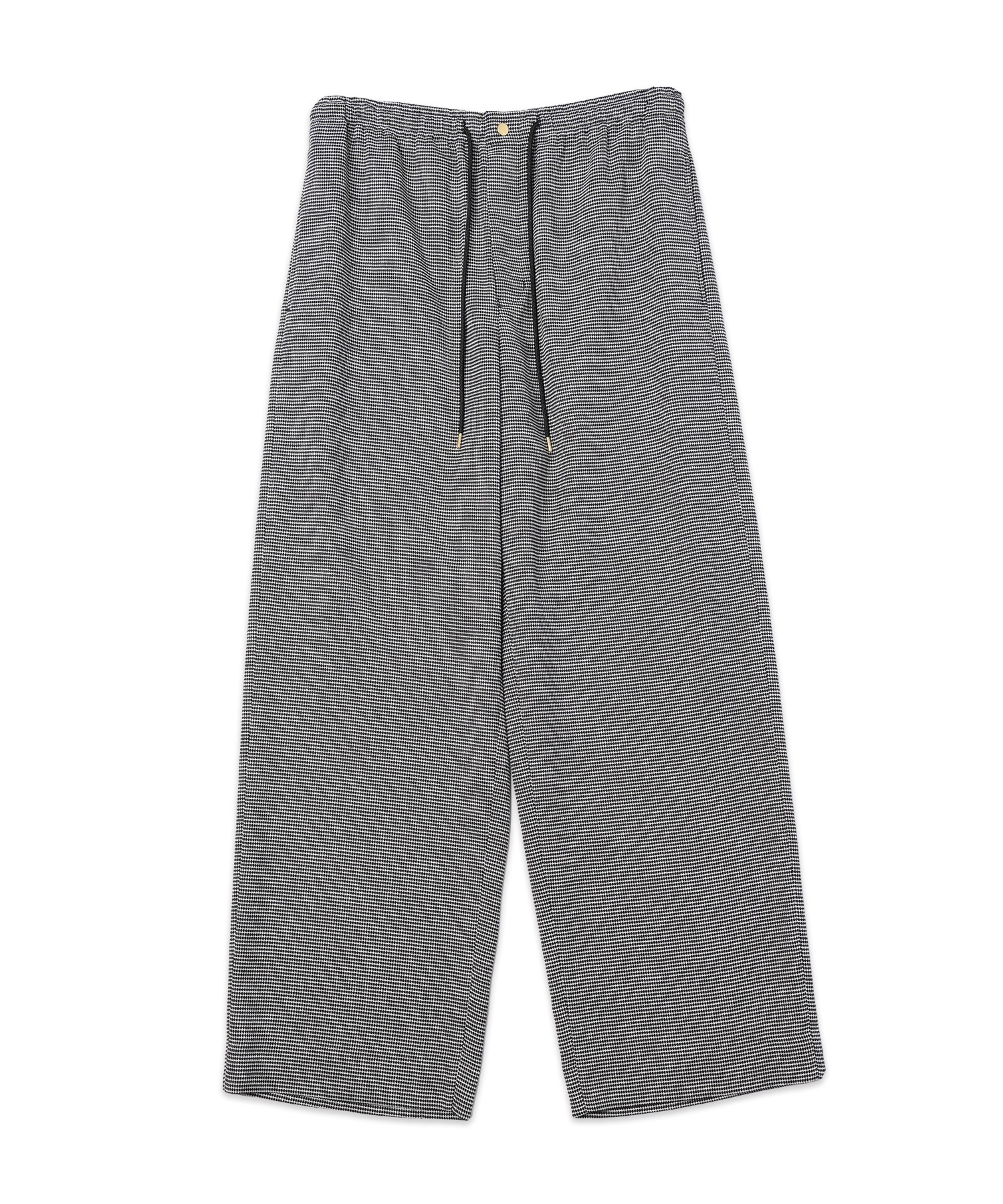 Mix Yarn Mesh Drawstring Wide Pants