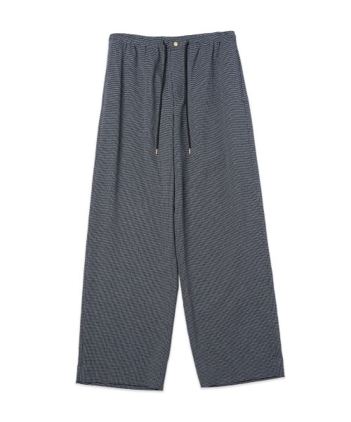 Mix Yarn Mesh Drawstring Wide Pants