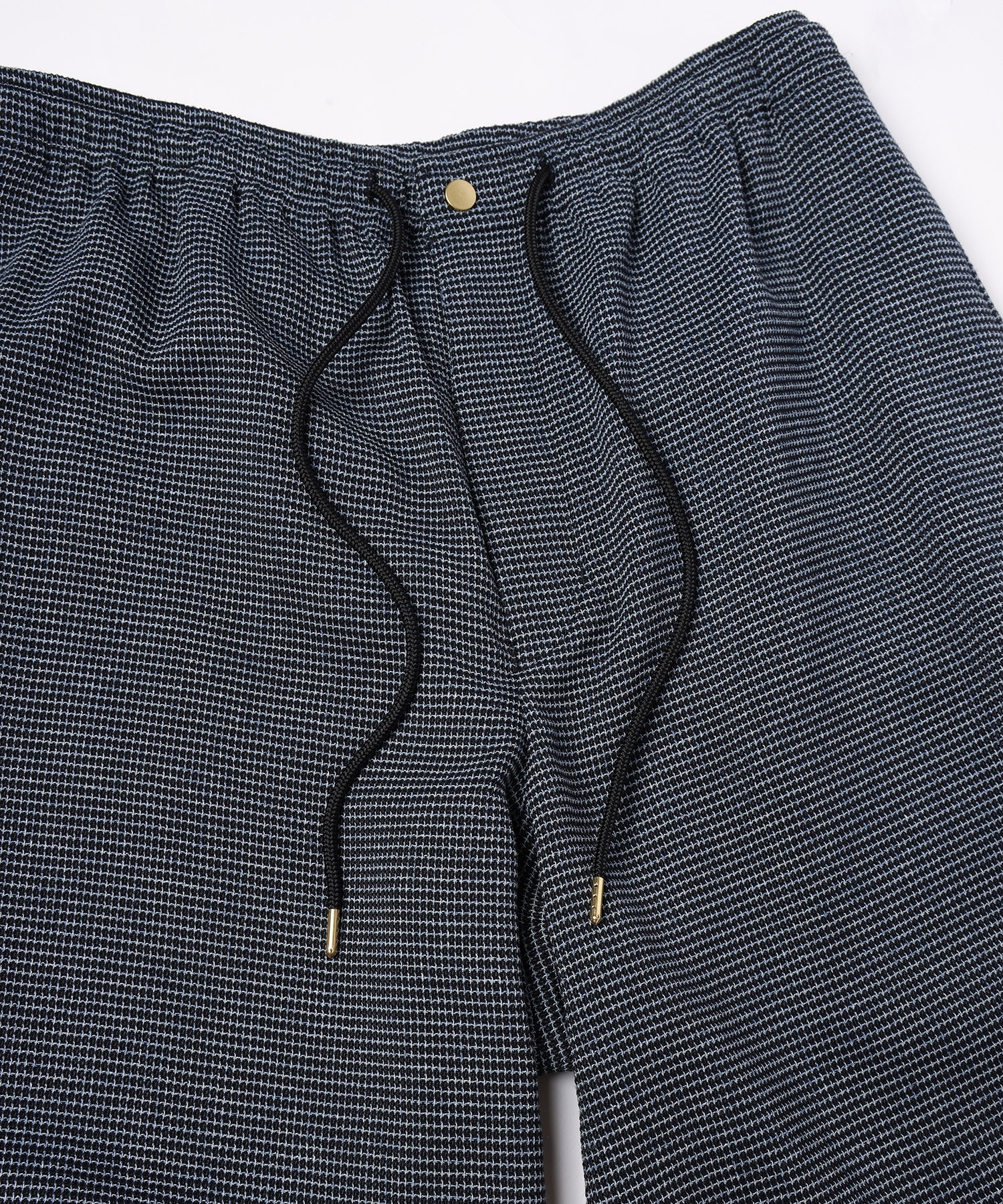 Mix Yarn Mesh Drawstring Wide Pants