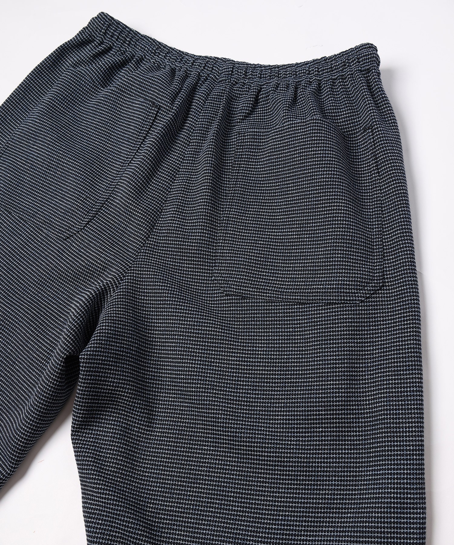 Mix Yarn Mesh Drawstring Wide Pants