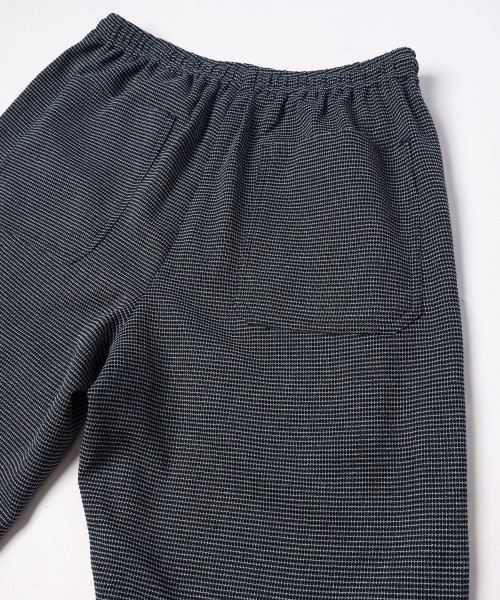 Mix Yarn Mesh Drawstring Wide Pants