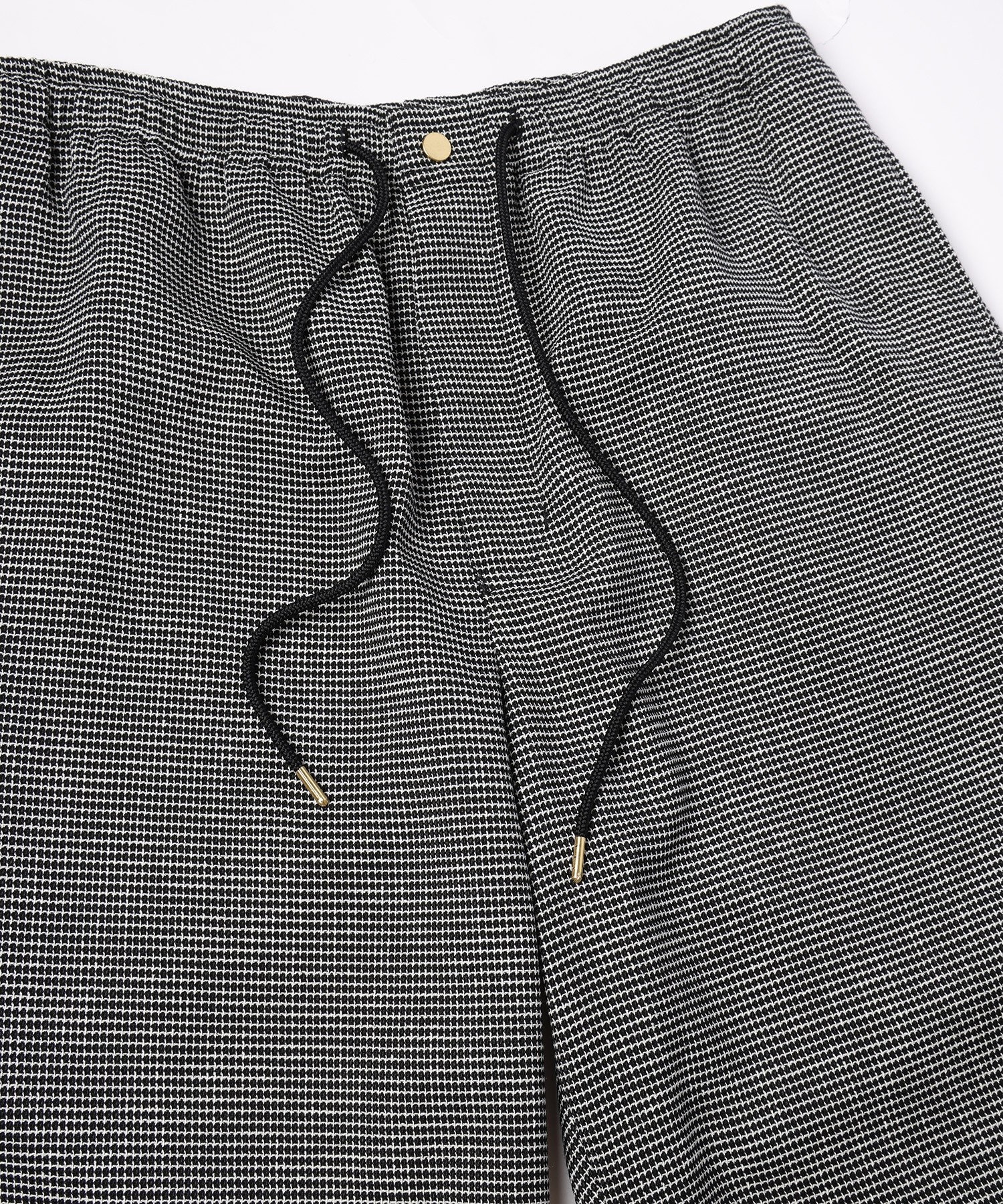 Mix Yarn Mesh Drawstring Wide Pants