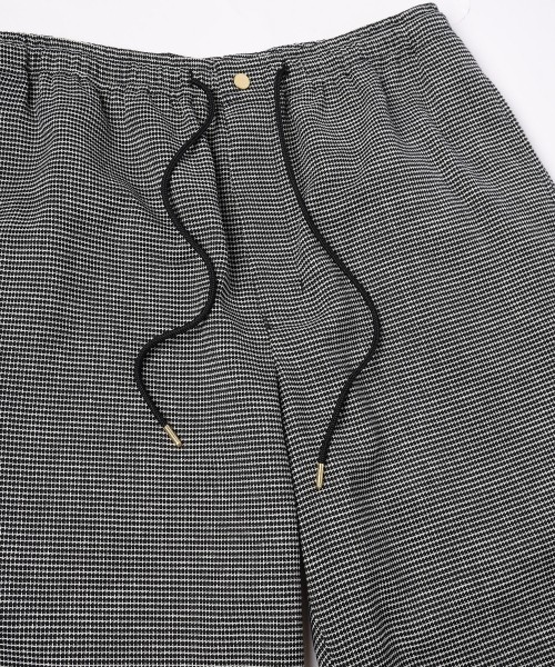Mix Yarn Mesh Drawstring Wide Pants