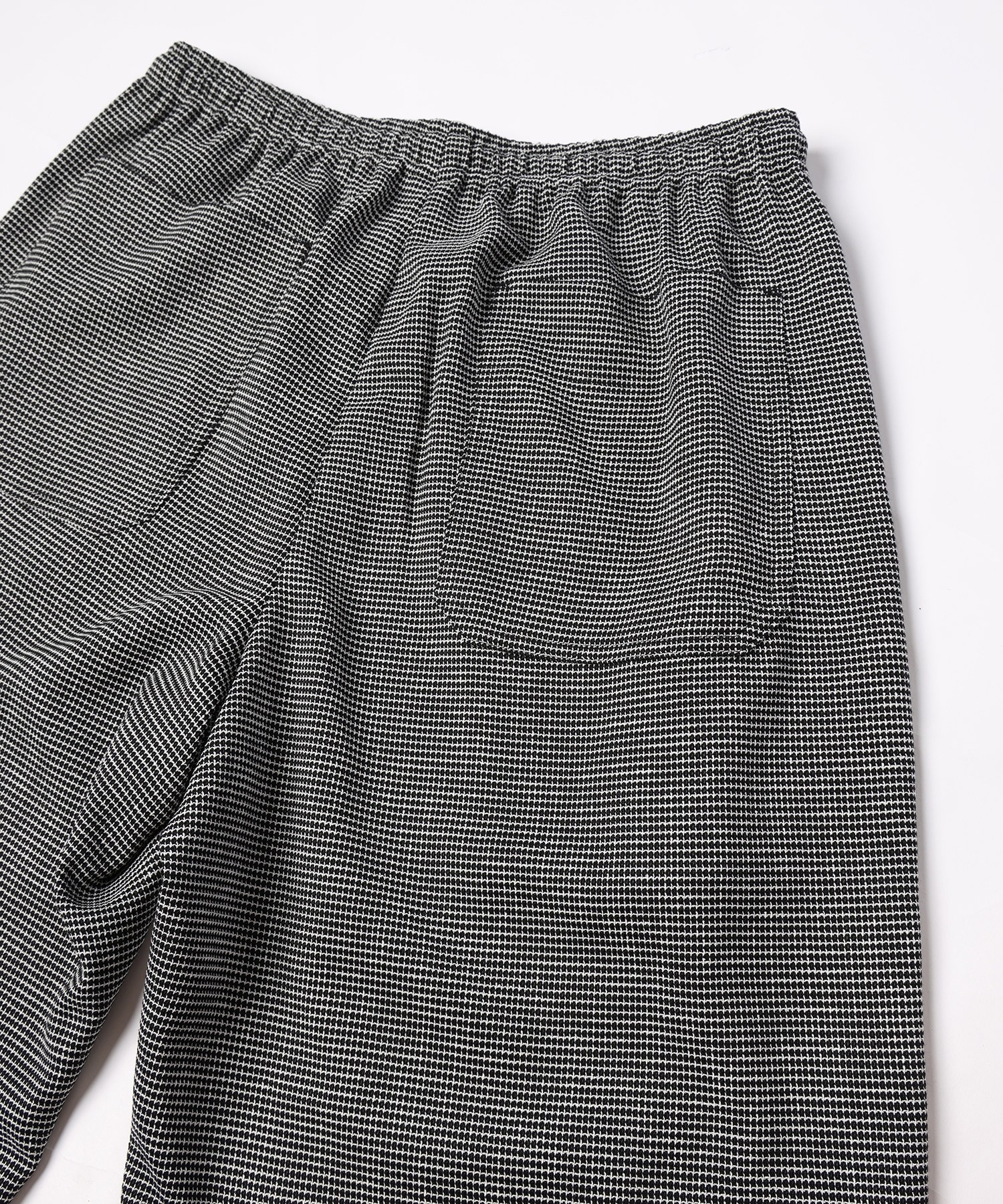 Mix Yarn Mesh Drawstring Wide Pants