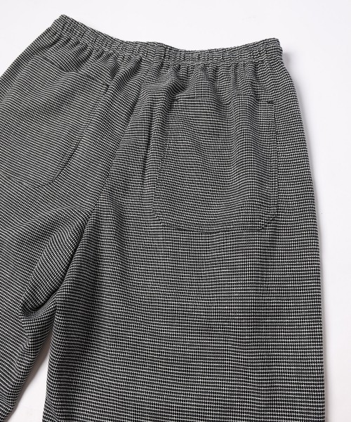 Mix Yarn Mesh Drawstring Wide Pants