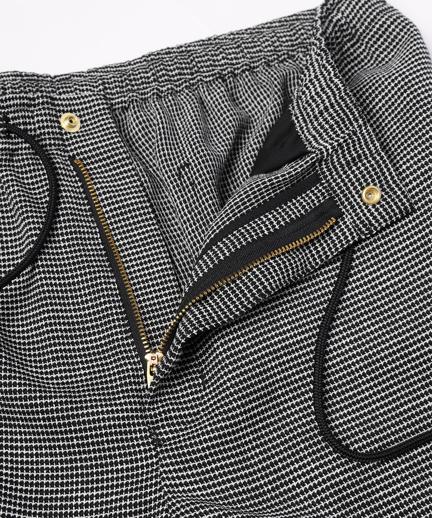 Mix Yarn Mesh Drawstring Wide Pants