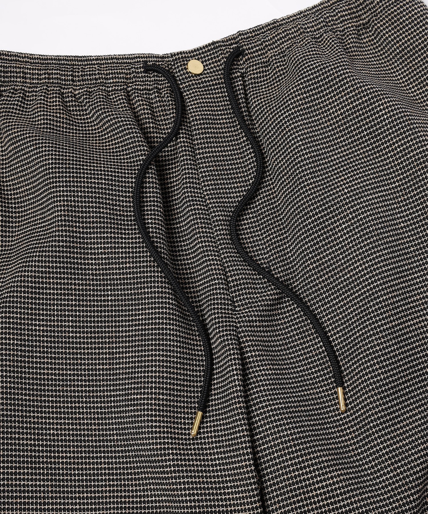 Mix Yarn Mesh Drawstring Wide Pants