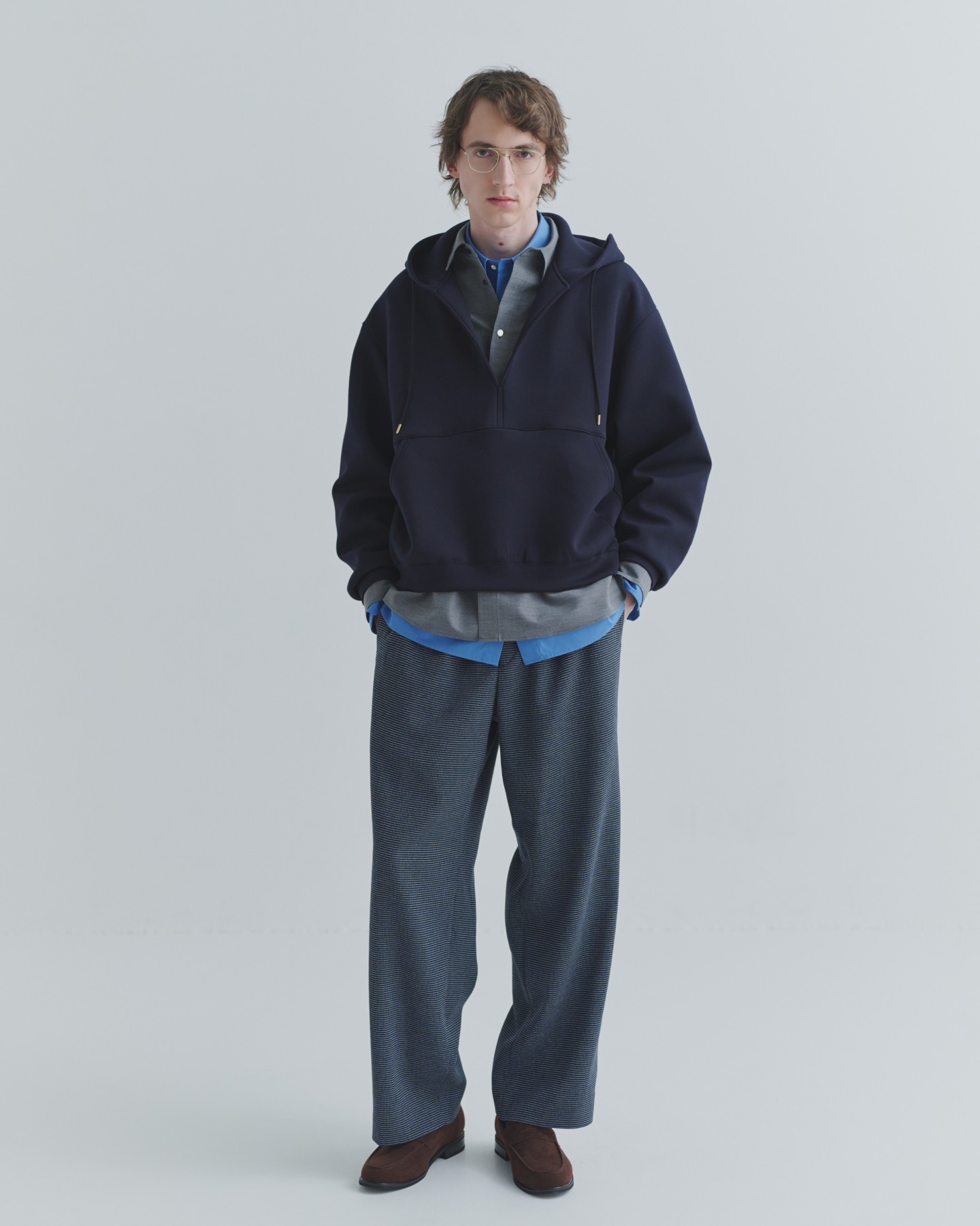 Mix Yarn Mesh Drawstring Wide Pants