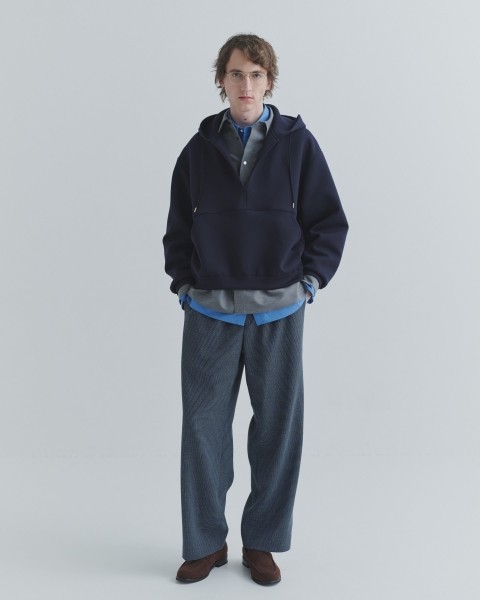 Mix Yarn Mesh Drawstring Wide Pants