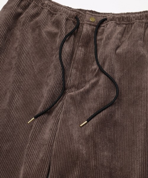 Wide Wale Corduroy Drawstring Wide Pants