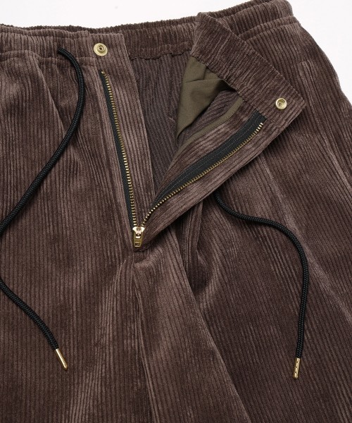 Wide Wale Corduroy Drawstring Wide Pants