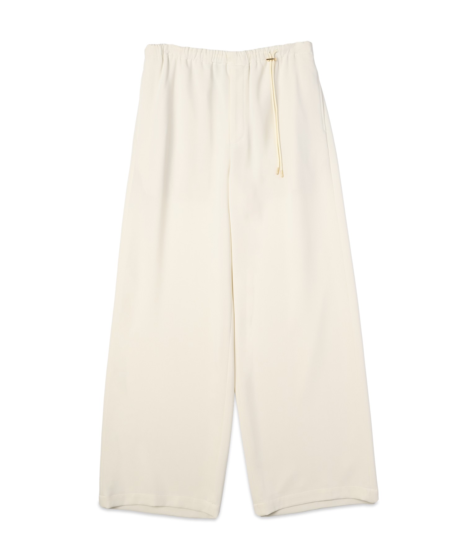 Triacetate Airy Cloth Drawstring Wide Pants