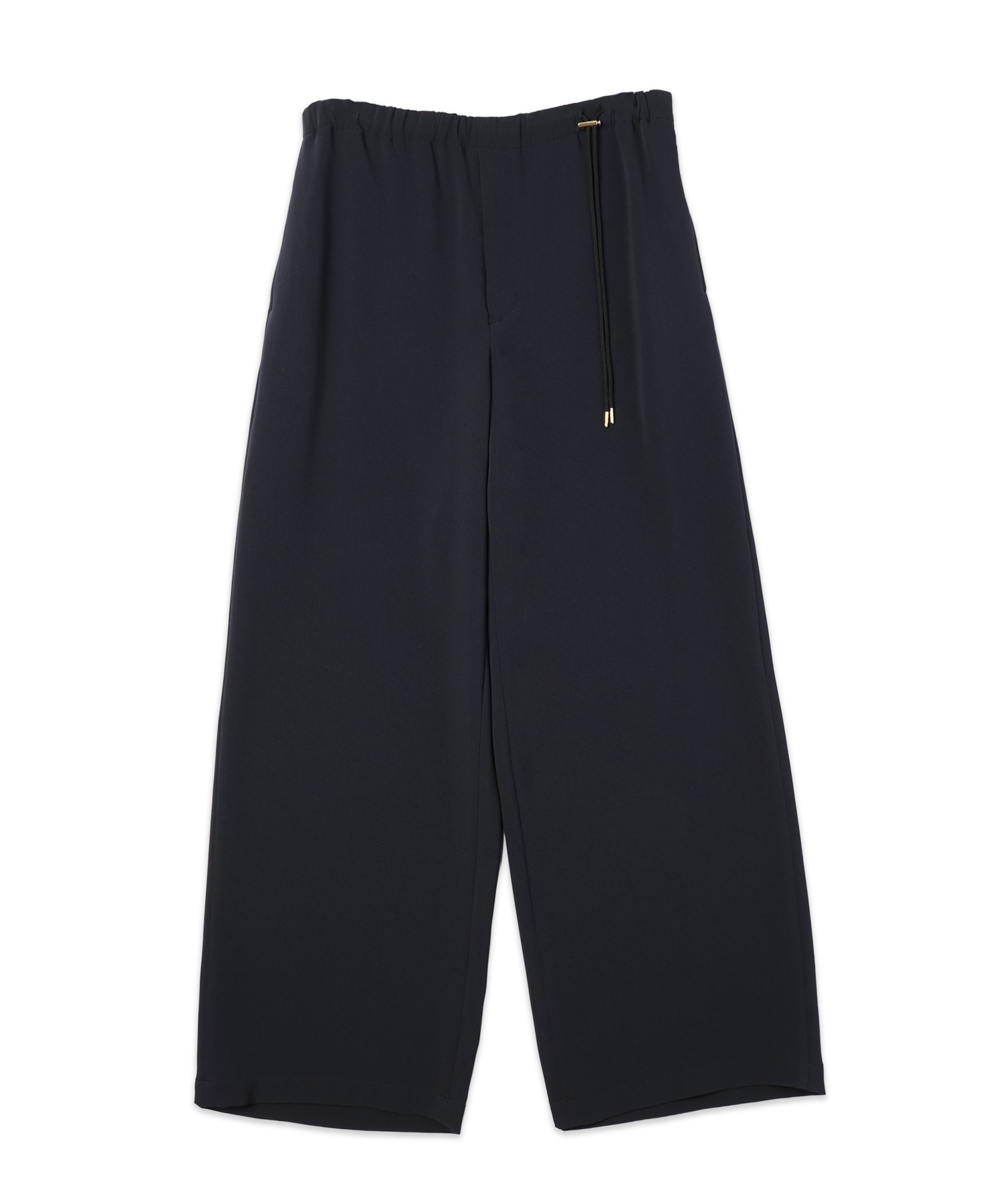 Triacetate Airy Cloth Drawstring Wide Pants