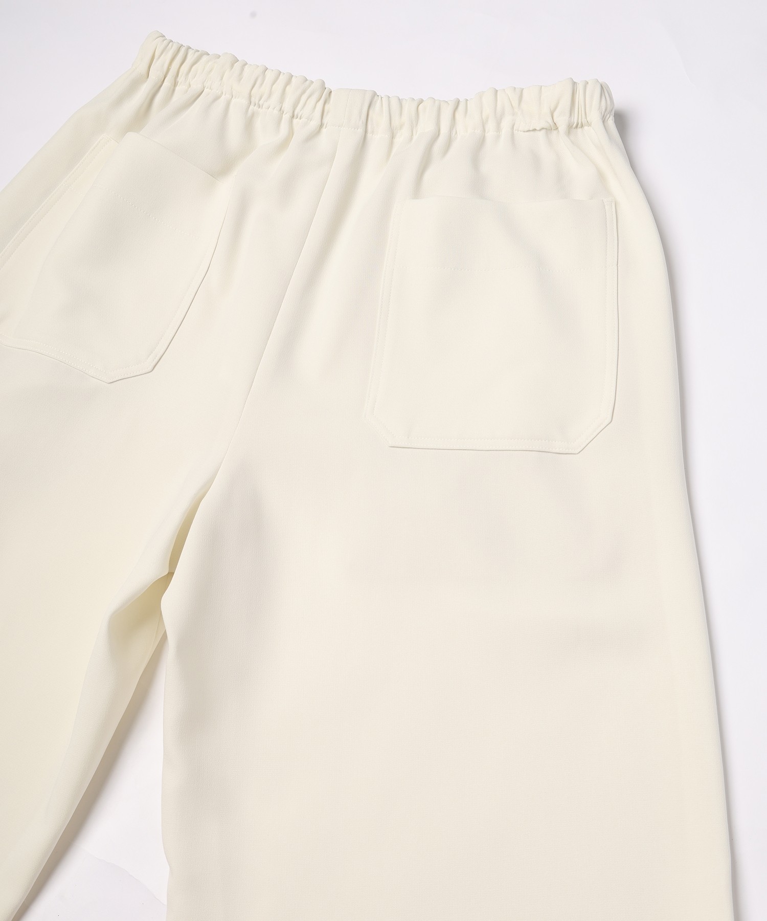 Triacetate Airy Cloth Drawstring Wide Pants