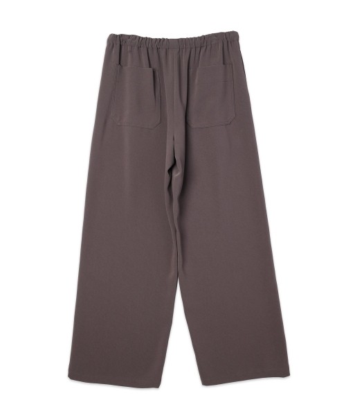 Triacetate Airy Cloth Drawstring Wide Pants