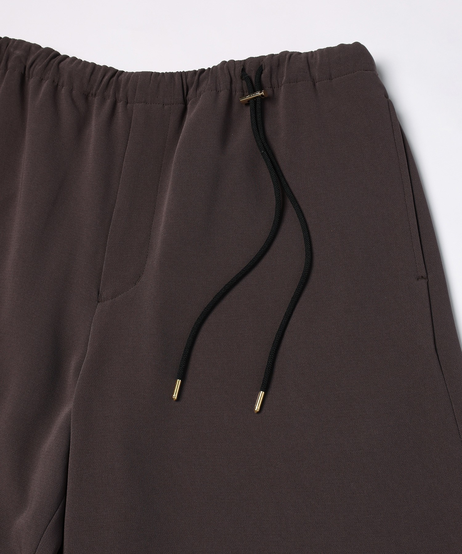 Triacetate Airy Cloth Drawstring Wide Pants