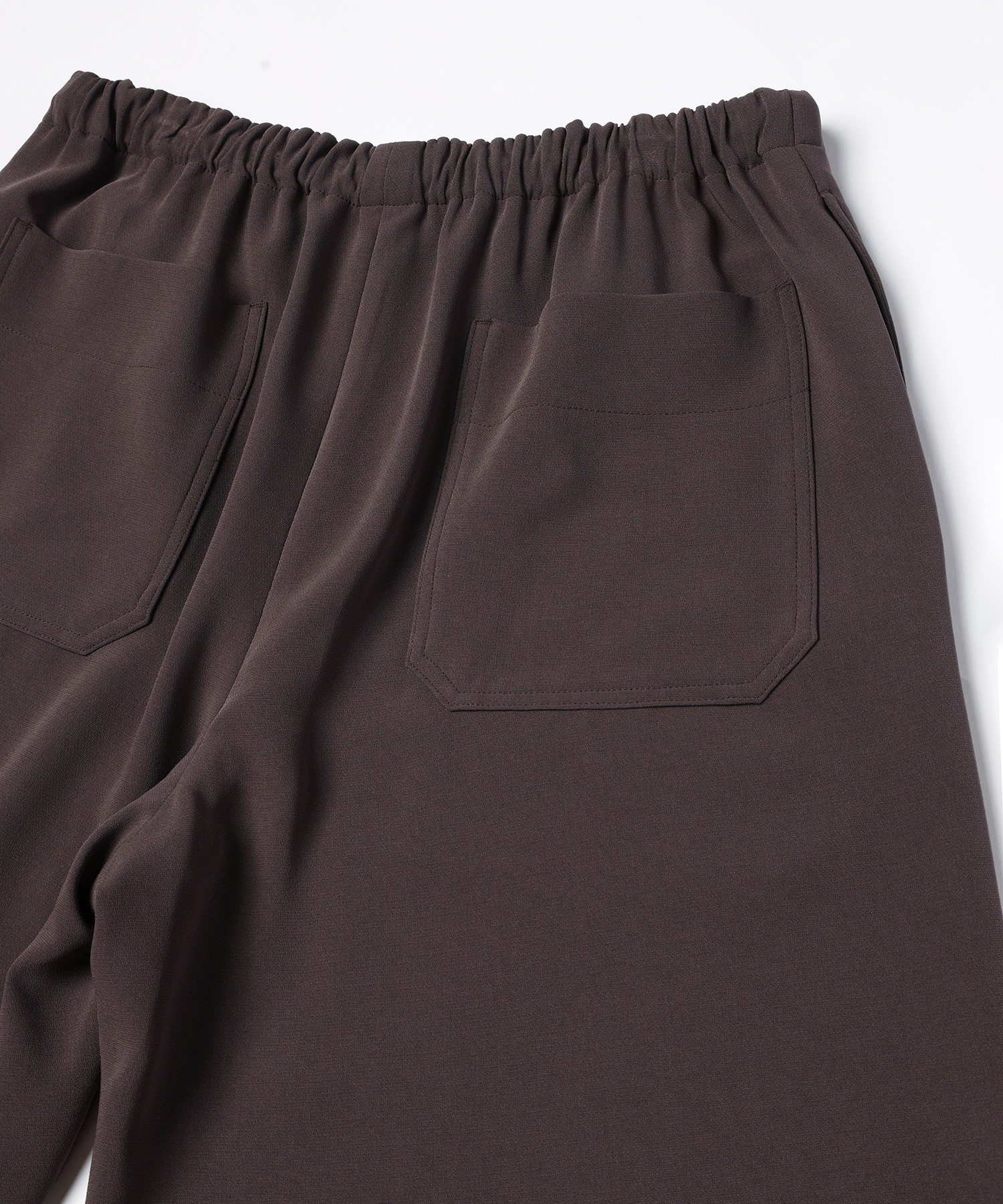 Triacetate Airy Cloth Drawstring Wide Pants