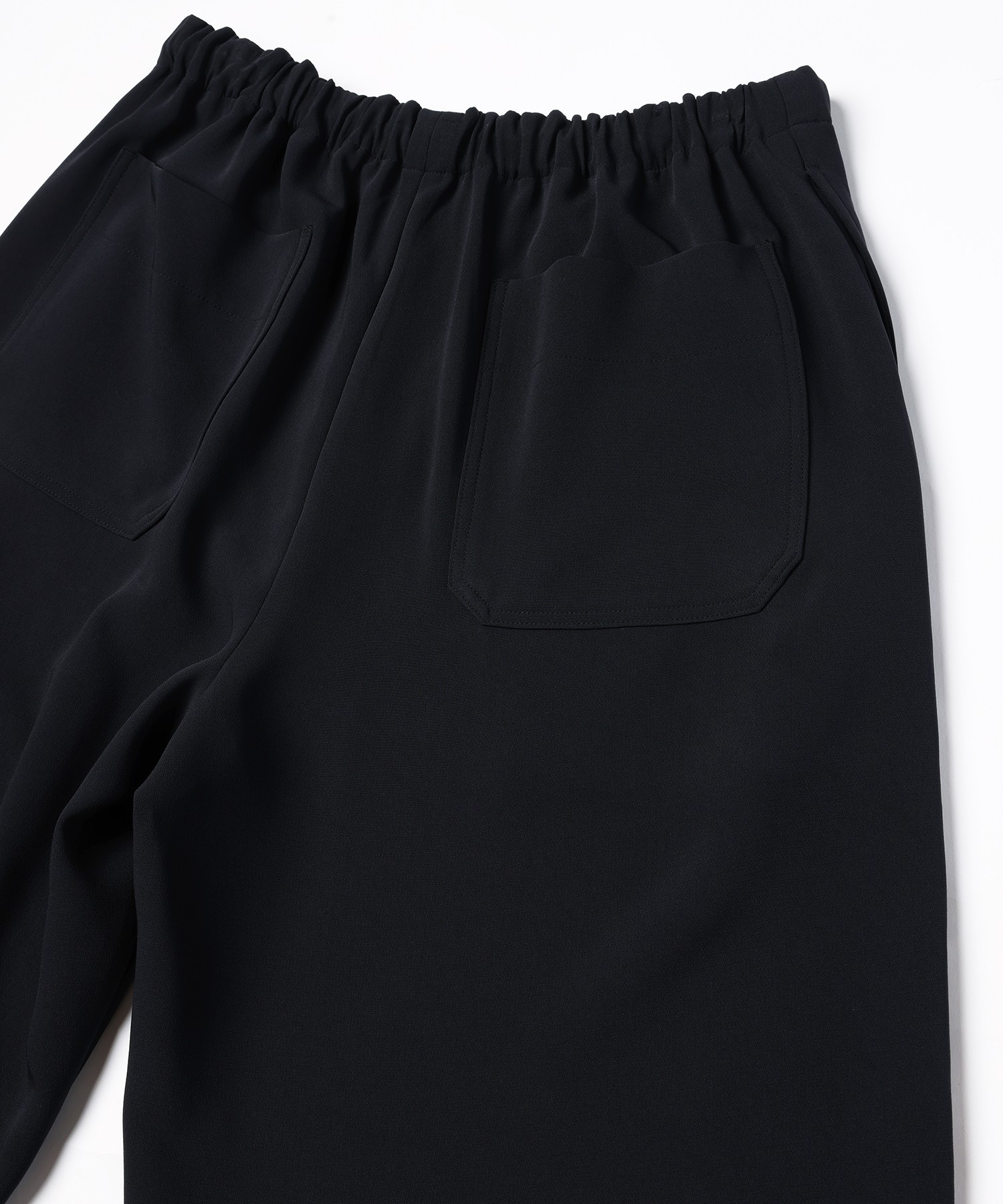 Triacetate Airy Cloth Drawstring Wide Pants