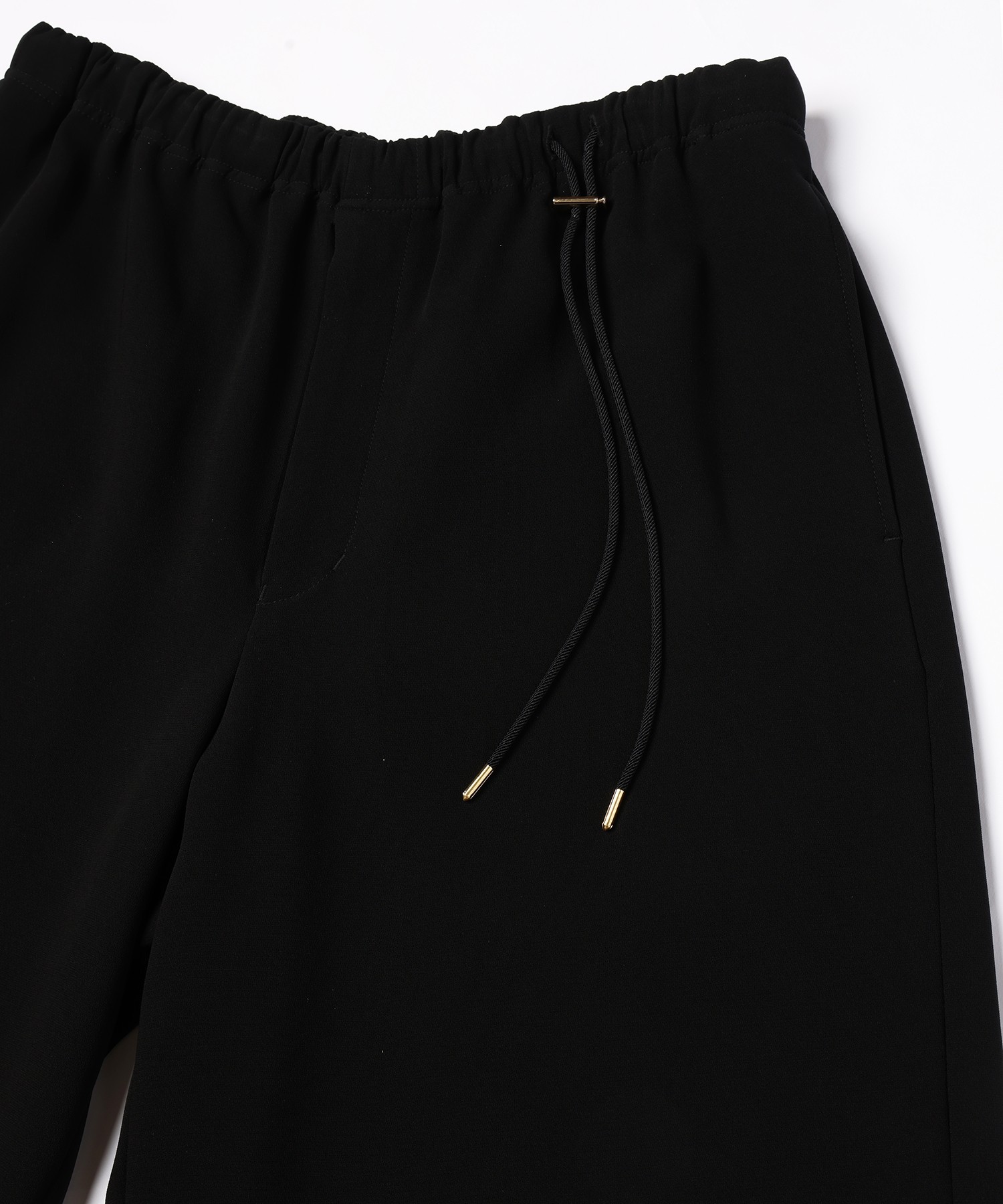 Triacetate Airy Cloth Drawstring Wide Pants