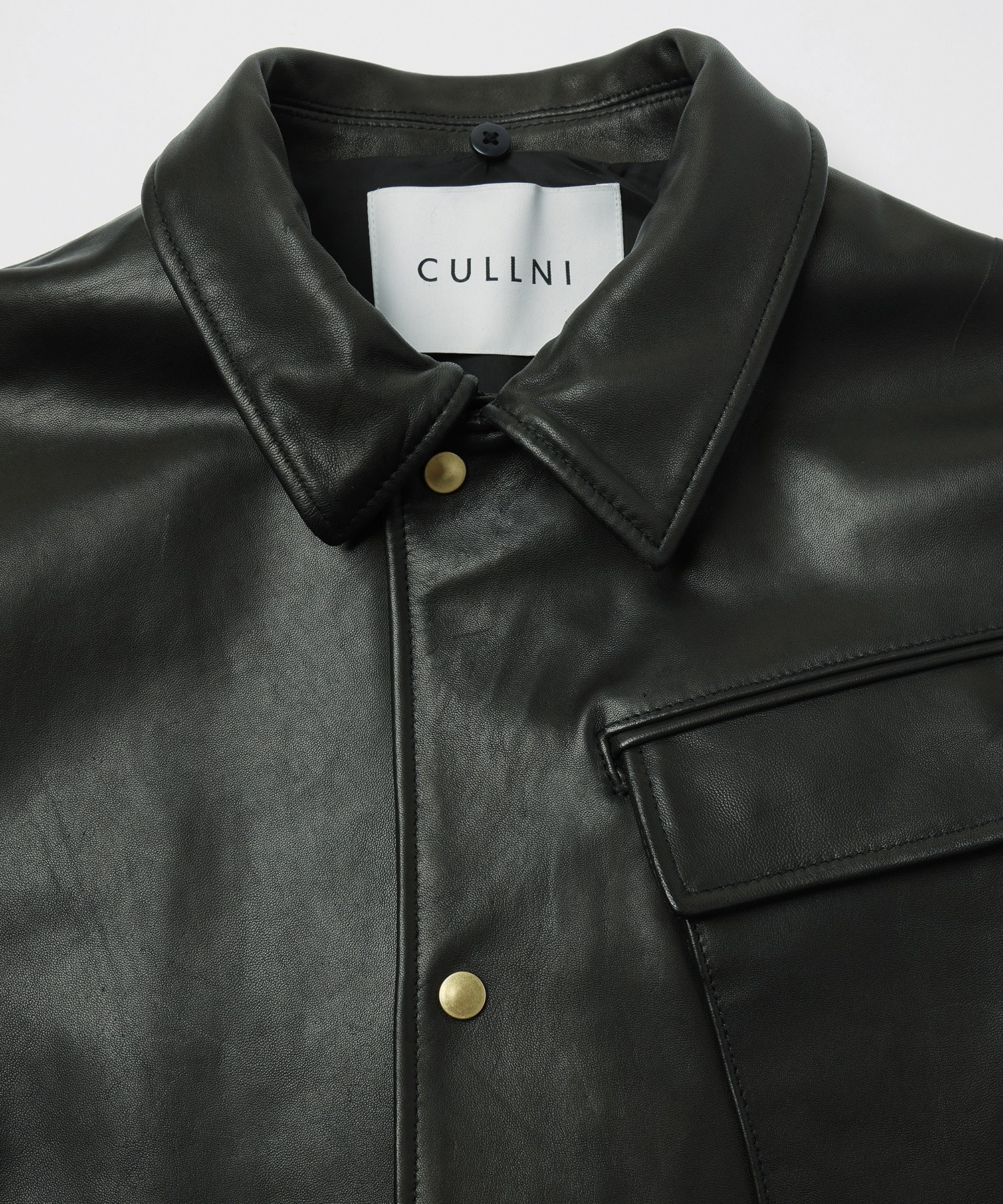 UK Lamb Leather Tielocken Jacket Detaching Spanish Mouton Collar