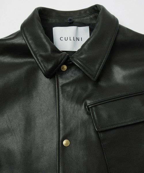 UK Lamb Leather Tielocken Jacket Detaching Spanish Mouton Collar