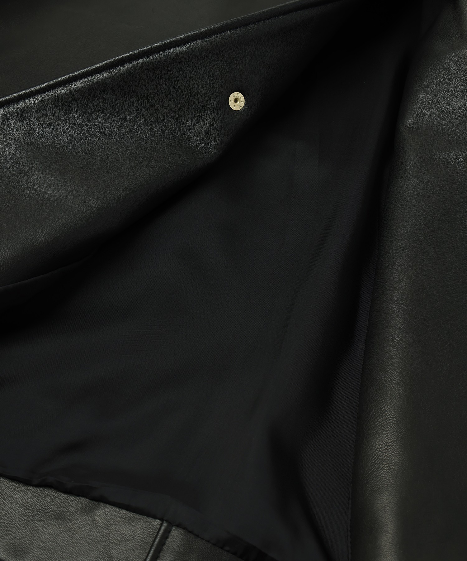 UK Lamb Leather Tielocken Jacket Detaching Spanish Mouton Collar