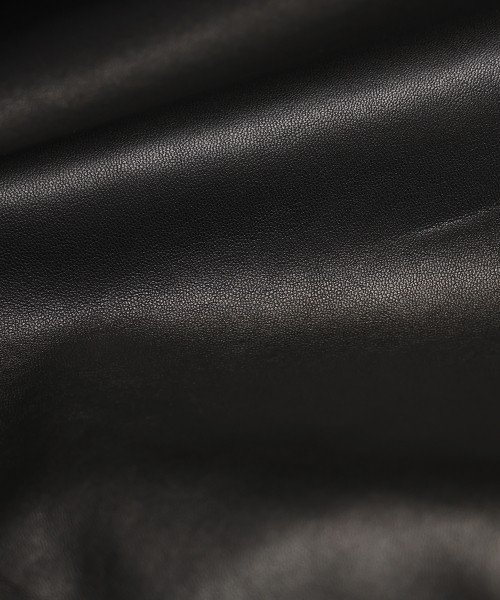 UK Lamb Leather Tielocken Jacket Detaching Spanish Mouton Collar