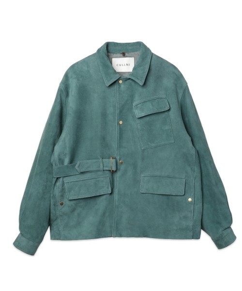 Silky Suede Tie locken Padded Jacket Detaching Spanish Mouton collar