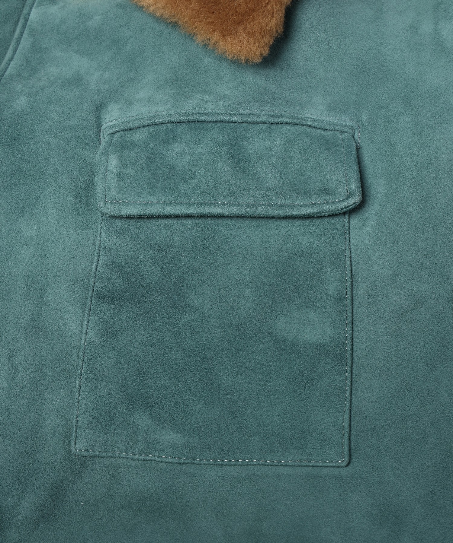 Silky Suede Tie locken Padded Jacket Detaching Spanish Mouton collar