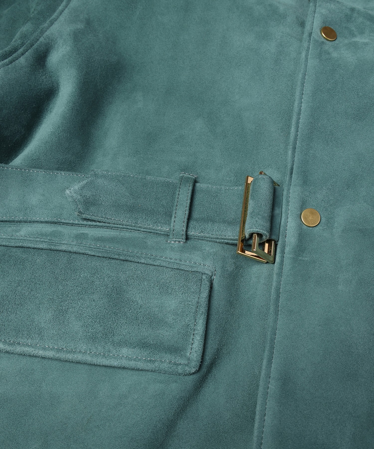 Silky Suede Tie locken Padded Jacket Detaching Spanish Mouton collar